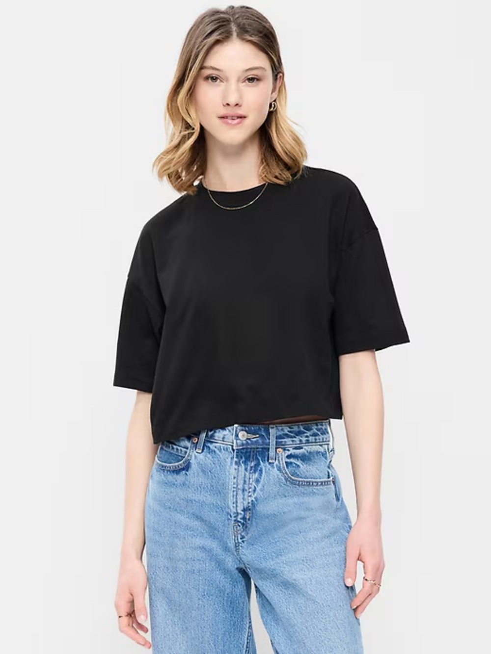 Old Navy Vintage Crop Tee – Black – Size 4X